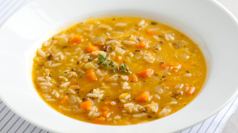 риовый суп с овощами