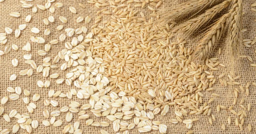 Овес, пшеница и рис